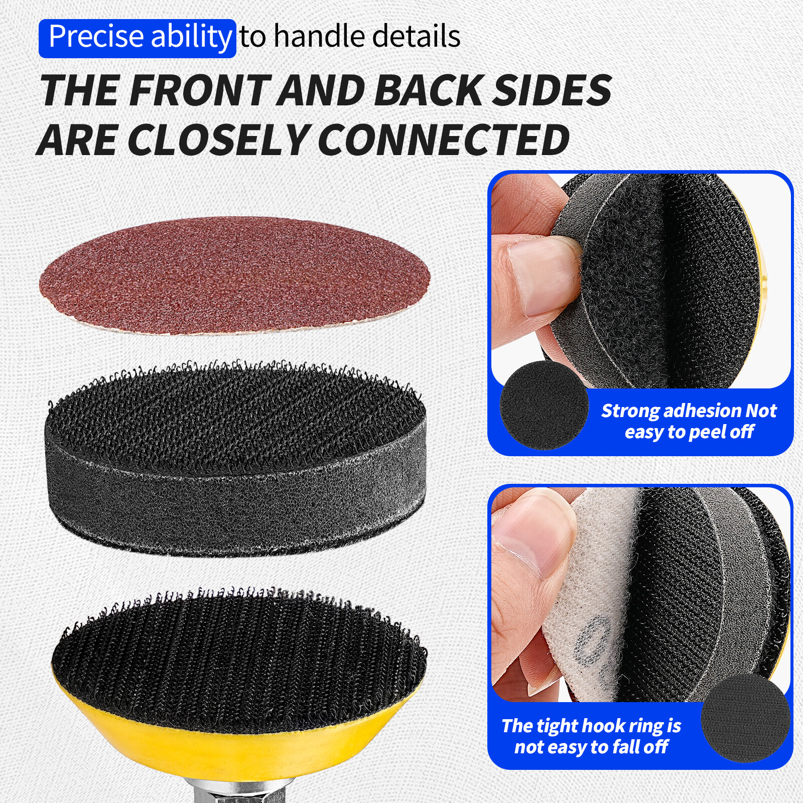 5Pcs 3 Inch Soft Density Interface Hook & Loop Sponge Cushion Buffer Backing Pad