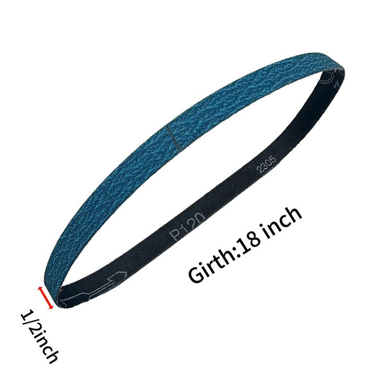 10Pcs 1/2 x 18 Premium Zirconia Sanding Belts For Belt Sander 60 120Grit Sanding