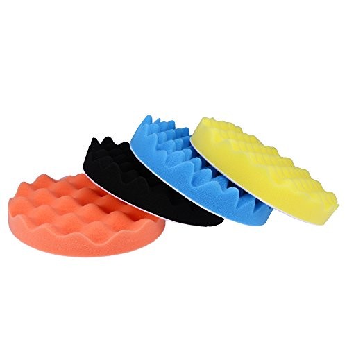 7inch(180mm) Car Sponge Buffing Pad Soft Wave Foam Pad Polishing Sponge Pads