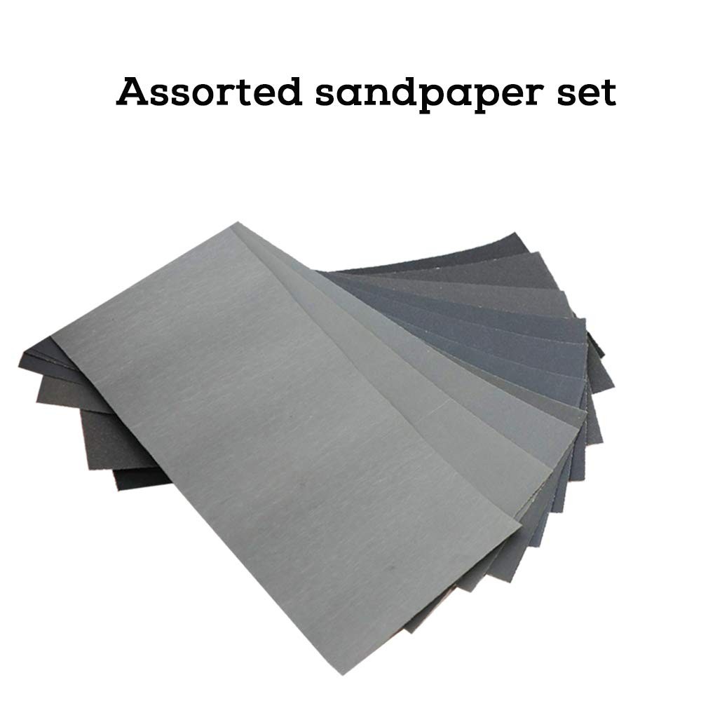 40Pcs Wet Dry Sandpaper Sheets 220 3000 Grit Wood Metal Polishing Automotive