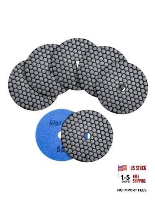 Grit 50 4 Inch Dry Diamond Polishing Sanding Grinding Pads for Grit 50 7pcs