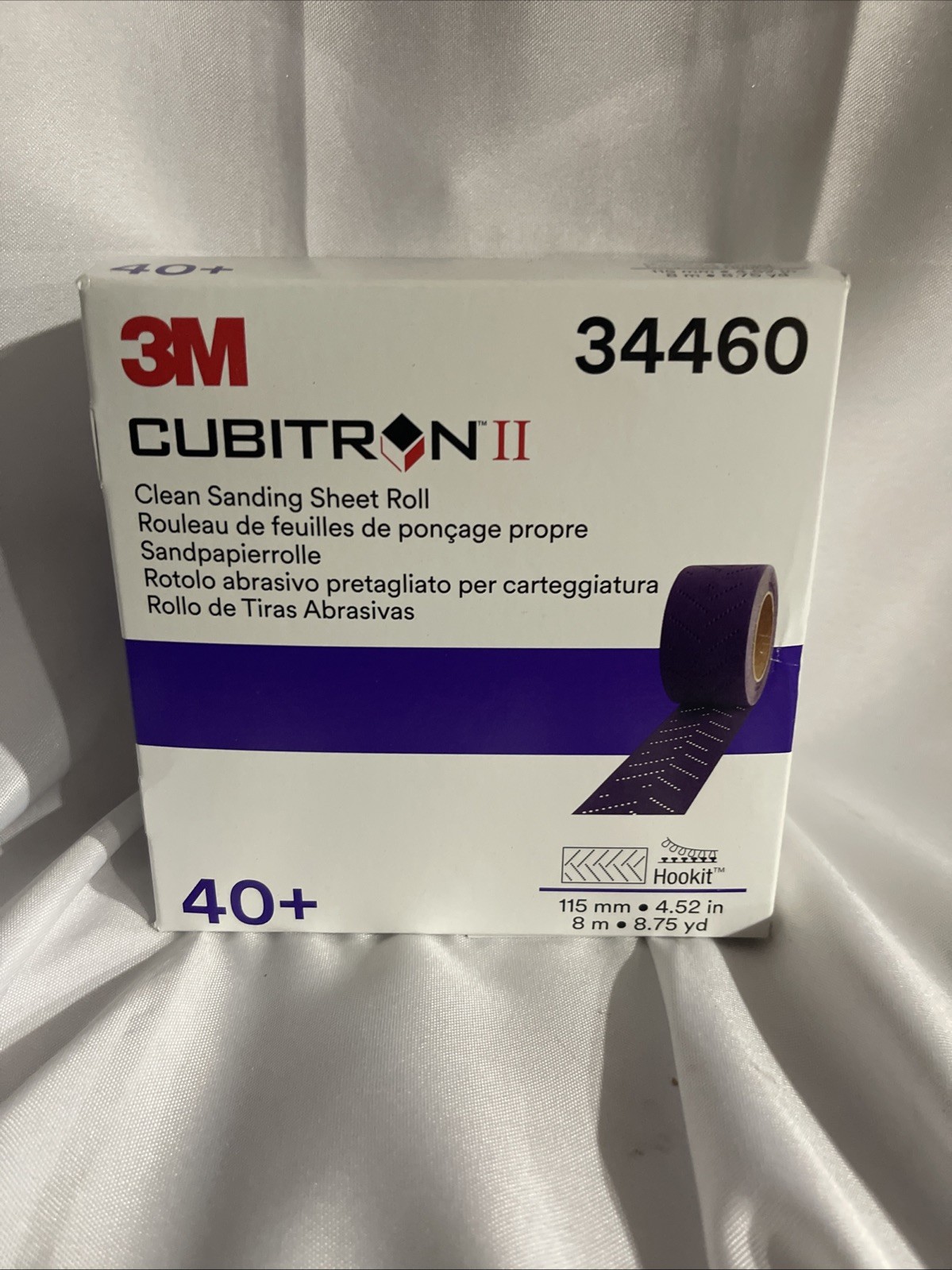 3M Cubitron 34460 Multi-Hole Clean Sanding Sheet Roll, 15mm W x 8m L, 40+ Grit