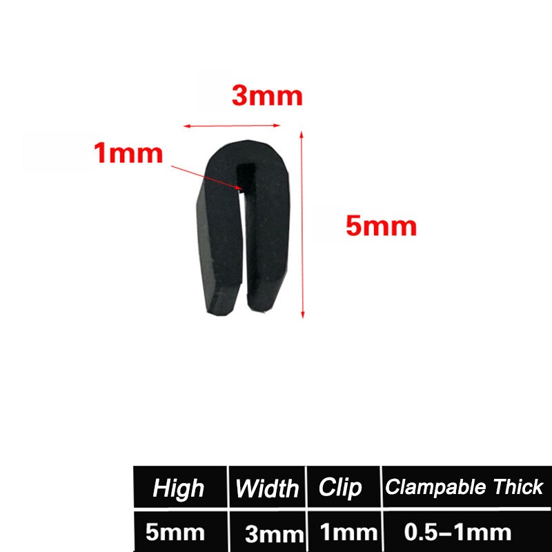 1mm-20mm Rubber U Shape Guard Edging Trim Seal Strip Door Table Edge Protector