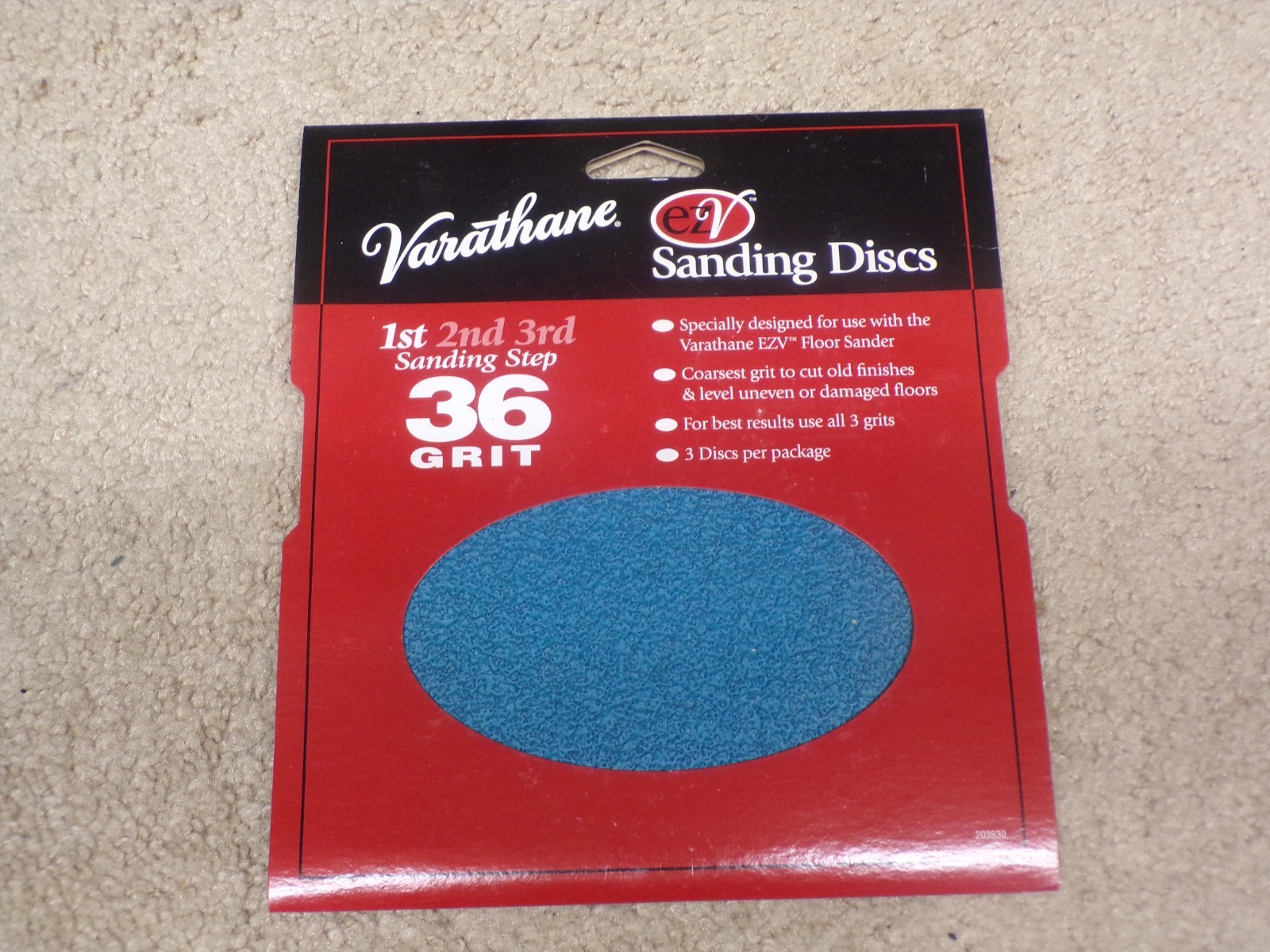 Varathane – 3 Pack, 36 Grit 7″ Sanding Discs, Fits Varathane EZV Floor Sander