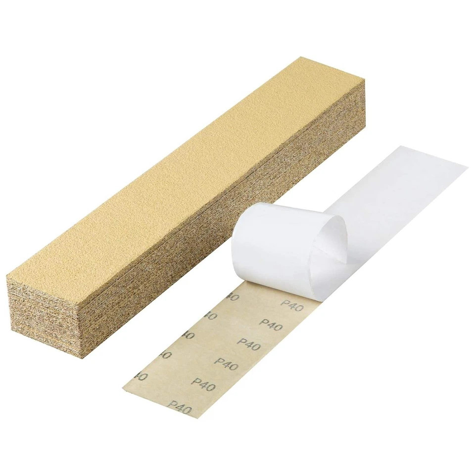 160PCS Longboard Sandpaper 2-3/4”x16-1/2” 40# PSA for Floor Sander Wood Floor