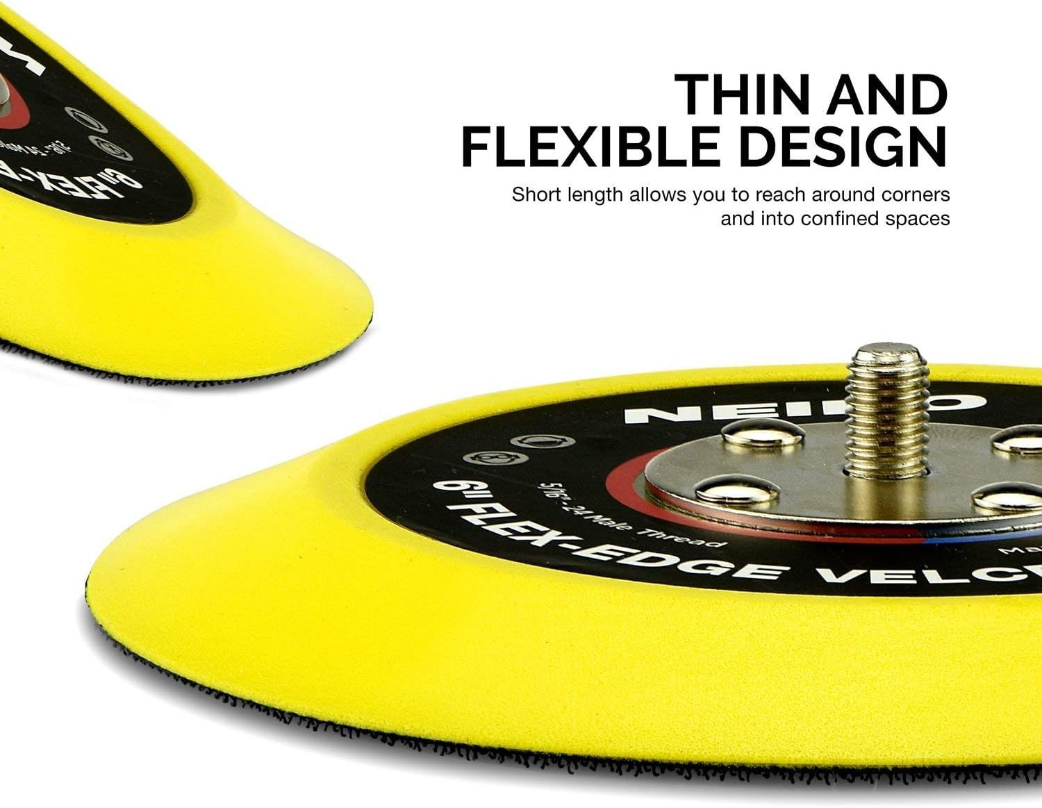 Neiko 30267A Flexible-Edge Hook-and-Loop PU Backing Pad for DA Sander 6″