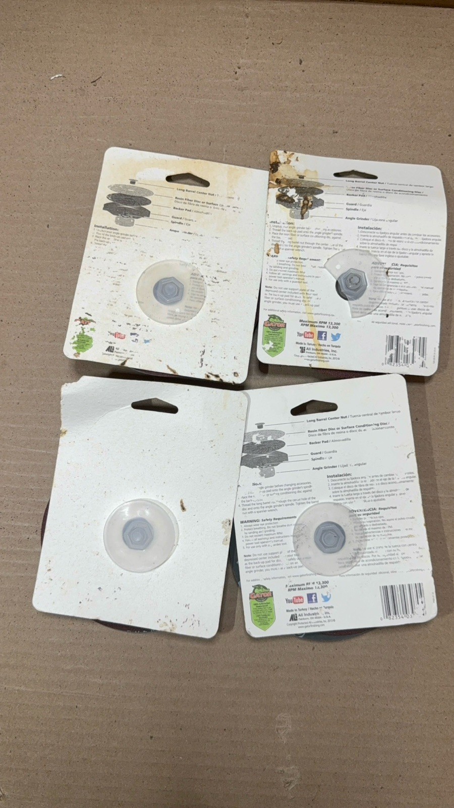 Ace Gator & 3M 4-1/2” & 5” Sanding Disc Set 50/60/80/100 Grit 112 Pcs Total