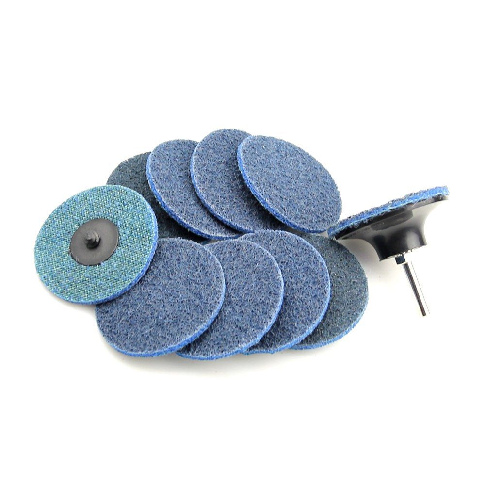 100 Pcs 3 in Scour Quick Change Sanding Disc Coarse to Fine Surface Conditioning