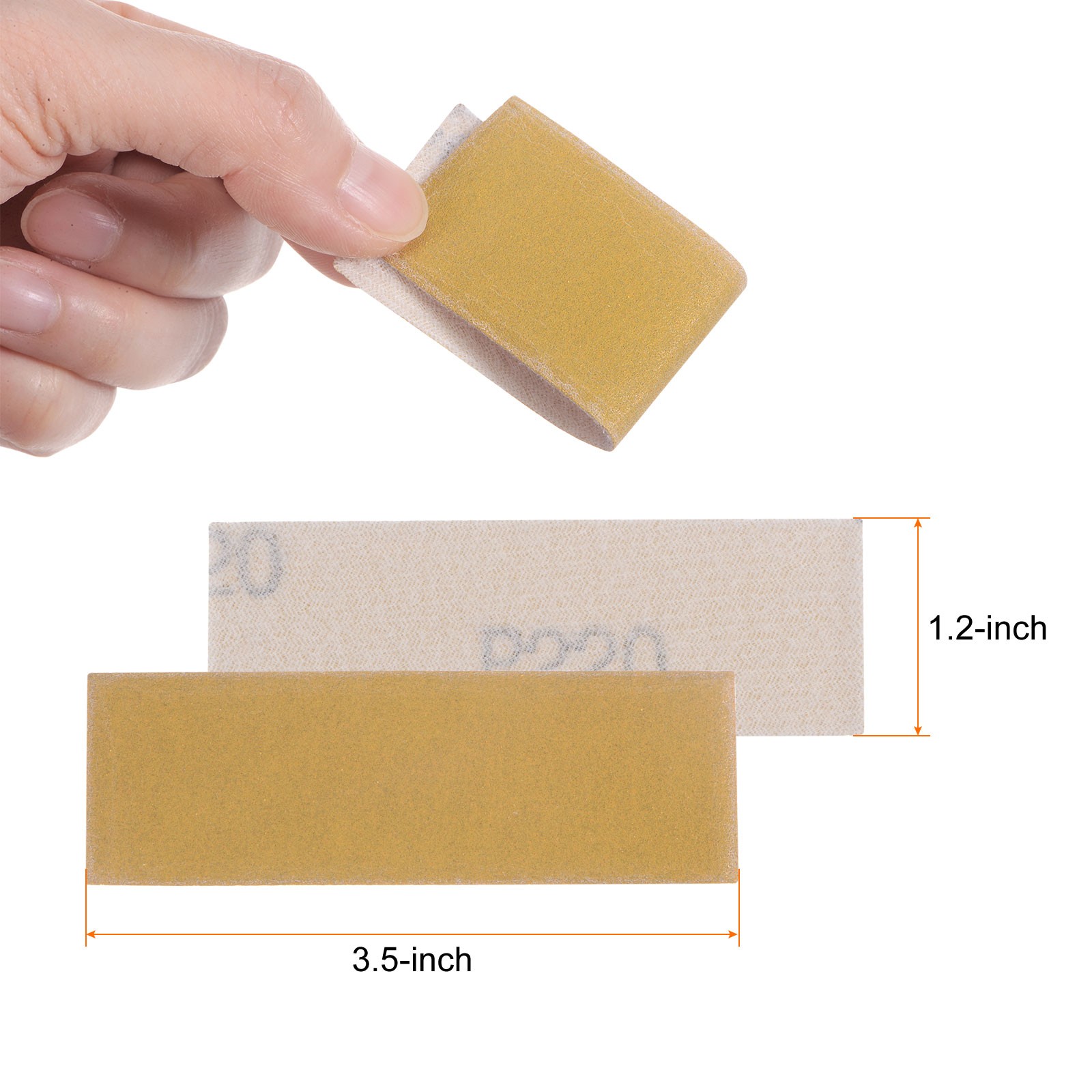 30pcs Micro Detail Sander Paper 220 Grit 3.5 x 1.2 Inch Finger Sander Sandpapers