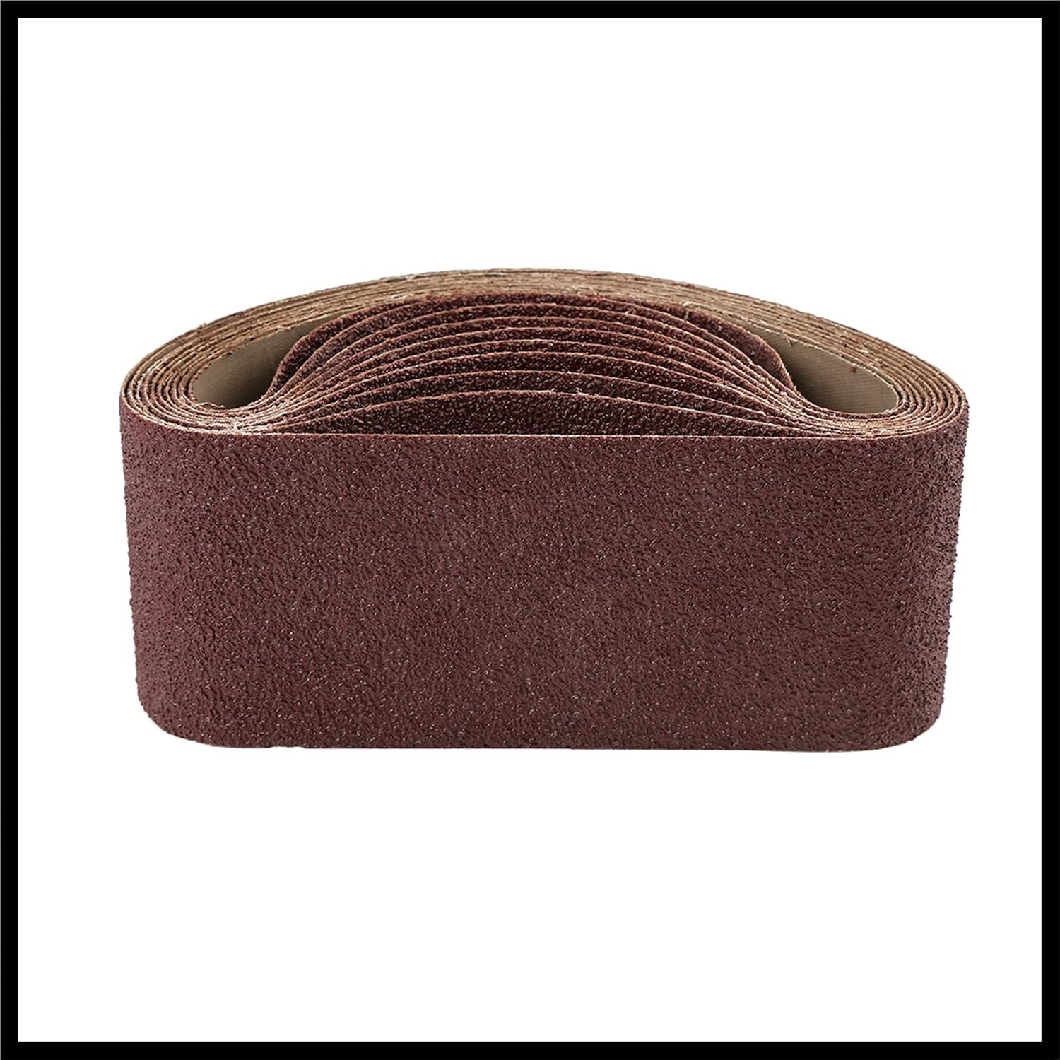 10 Aluminum Oxide Sanding Belts 40 Grit 3″x18″ – Anti-Clogging & Heat Resistant