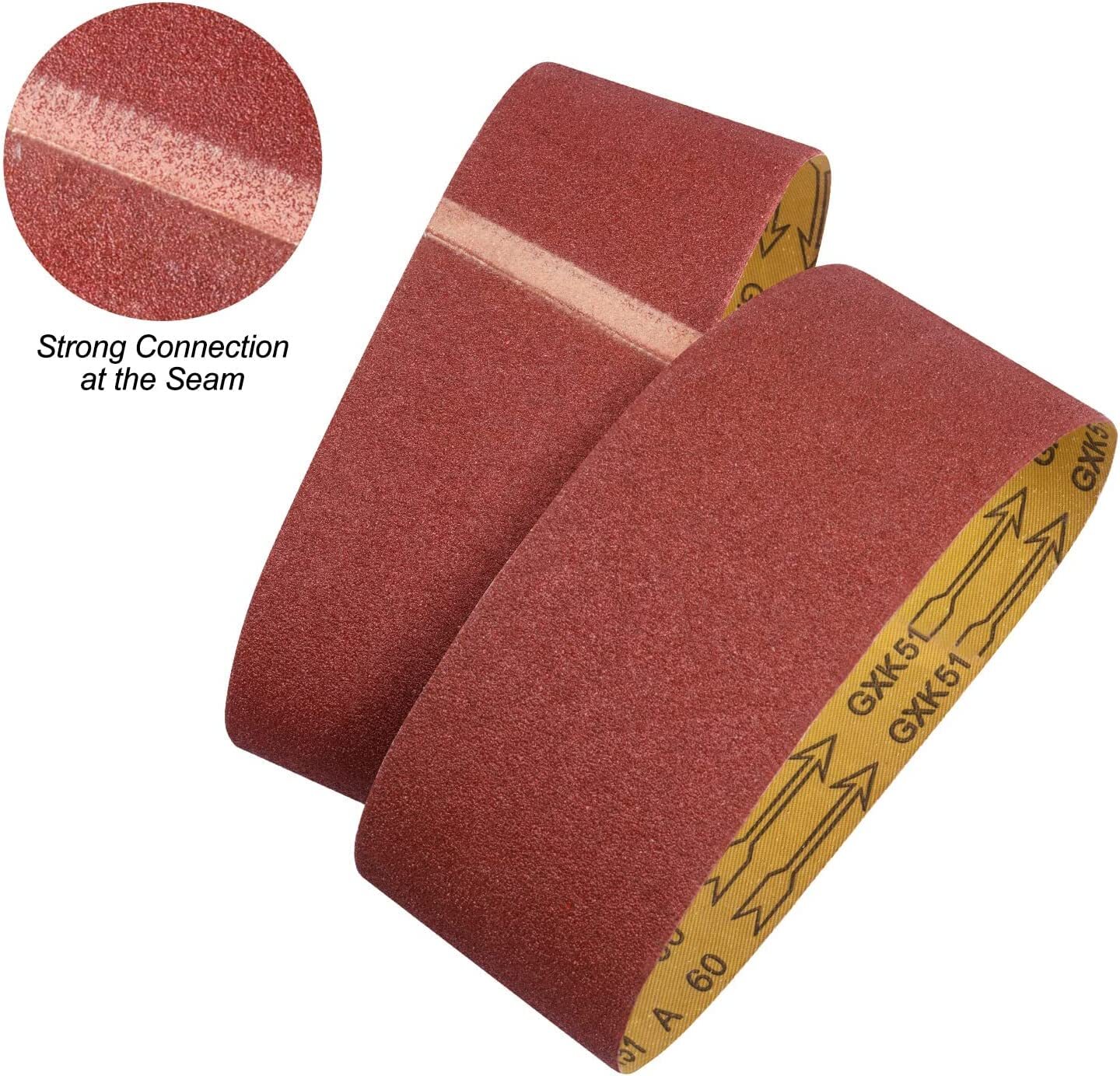 12PCS 4 x 24 inch Sanding Belts Belt Sander Sandpaper 60 80 120 150 240 400 Grit