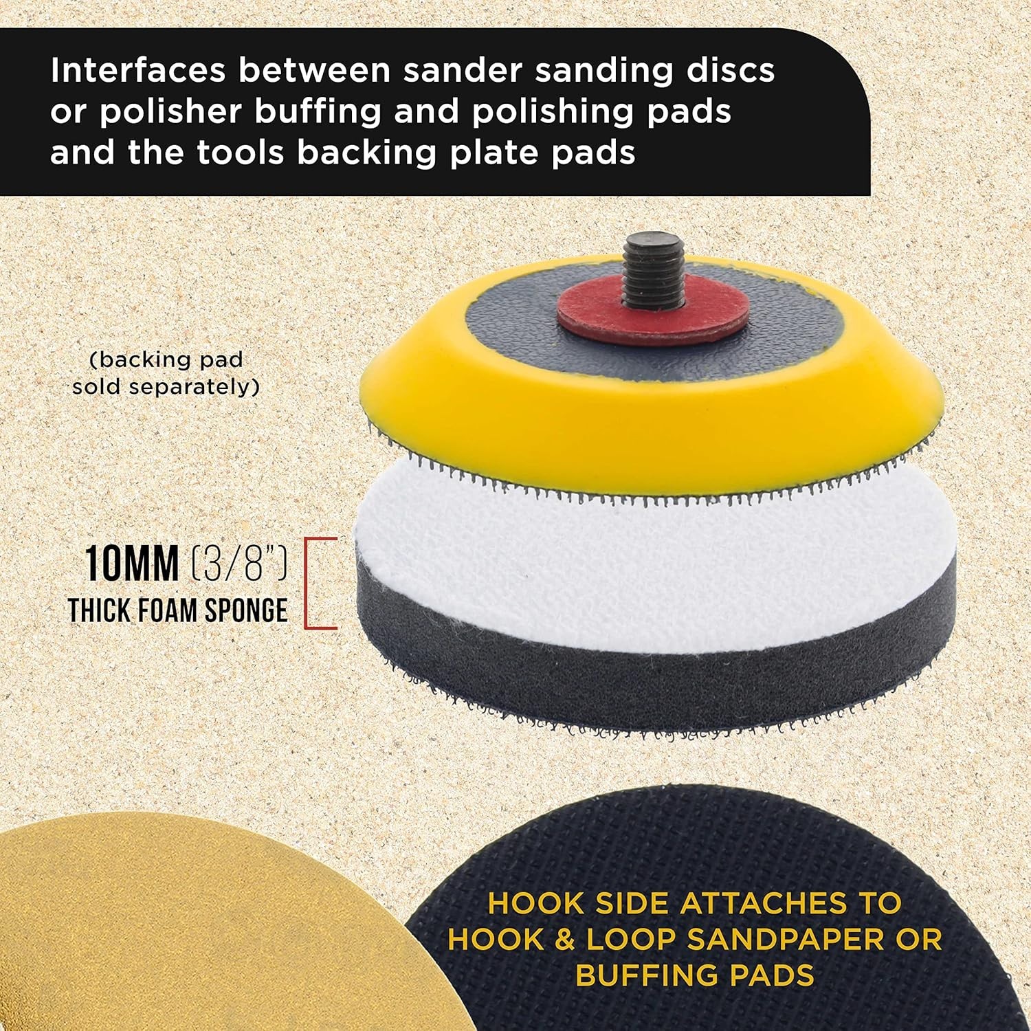 Pro Series 3″ Soft Density Interface Pads – 3 Pack for Smoother Finishes