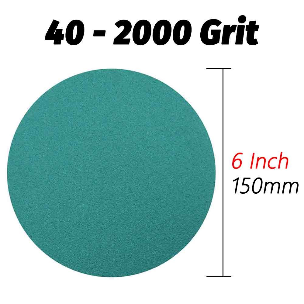 6in Sanding Discs 40-2000 Grit Wet Dry Sandpaper Hook Loop Orbital Sander Paper