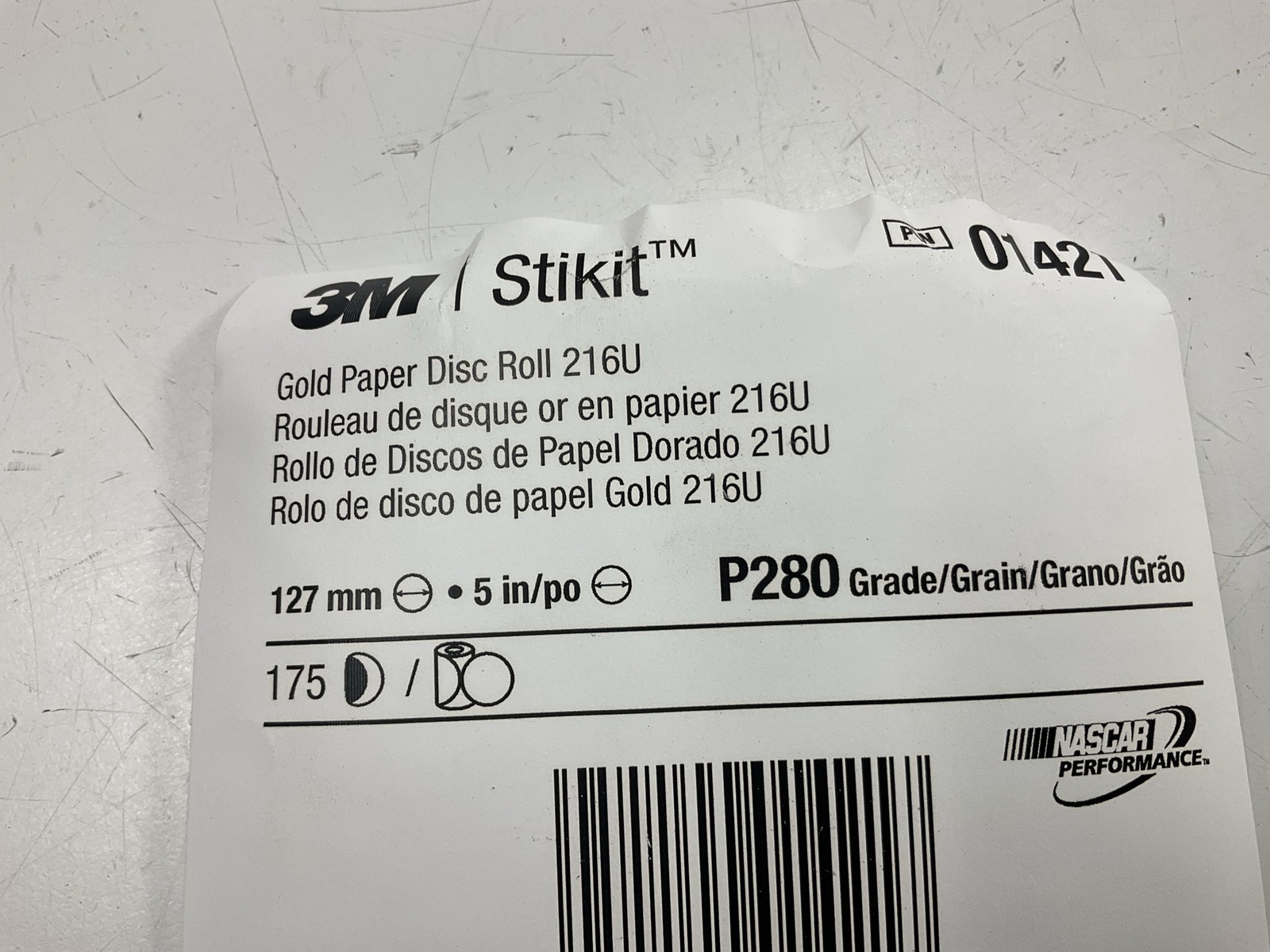3M 01421 Gold Film Sanding Discs, 280 Grit, 5″ Diameter, 216U Stikit, 175 Pcs