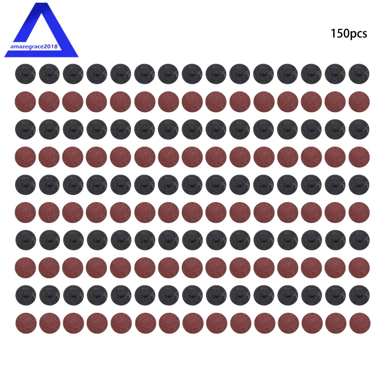 150 PCS 2 Inch Sanding Discs 36 Grit Twist lock Discs Die Grinder for Surface