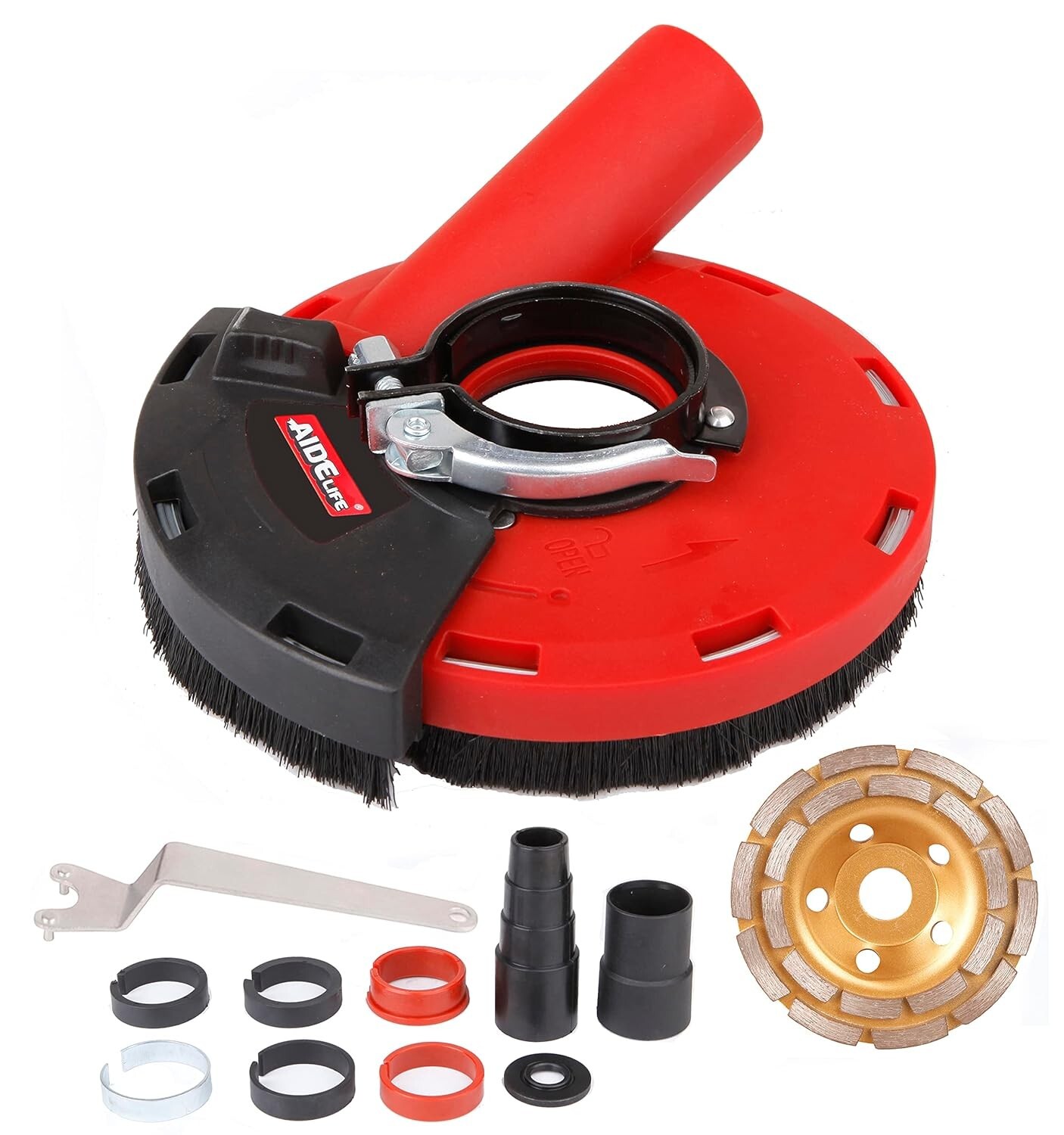 Professional Dust Shroud for 115/125mm Angle Grinders + Diamond Cup Wheel 125mm