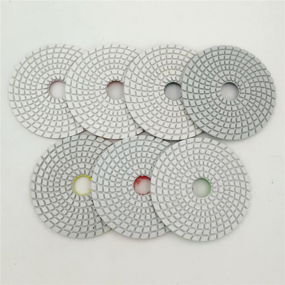 7pcs Diameter 4″ diamond flexible polishing pads bond Sanding Disc 100mm Wet