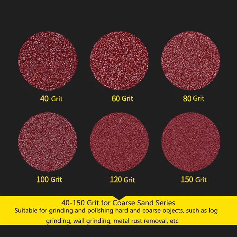 4 Inch 100mm 40/60/80 -3000 Grit Hook and Loop Sanding Disc Flocking Sandpaper
