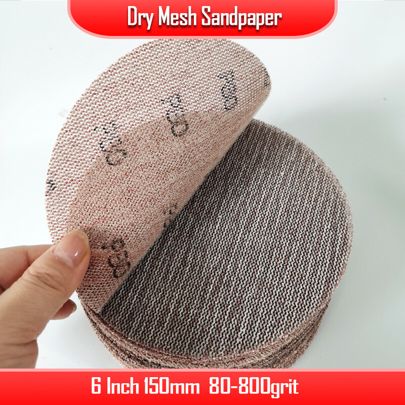 Sanding discs Mesh Sanding Disc 6In AluminumOxide Dust-free Anti-Blocking 50pcs