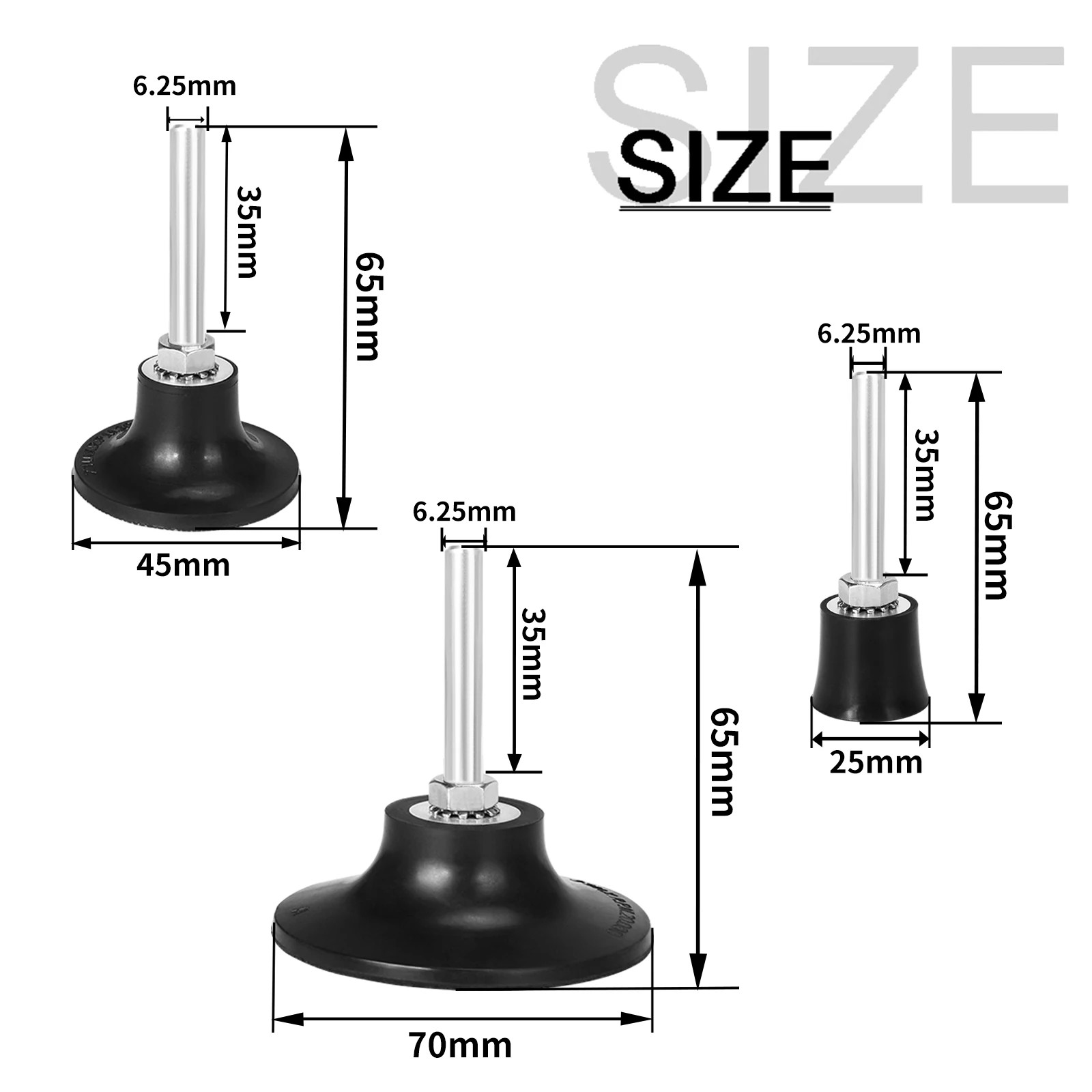 1/2/3 Inch Roll Lock Quick Change Abrasive Sanding with 1/4″ 6mm Shank