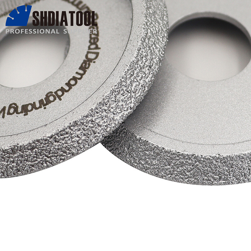 V-profile Diamond Grinding Wheel Vacuum Brazed Sanding Wheel Grinder Dia75x10mm