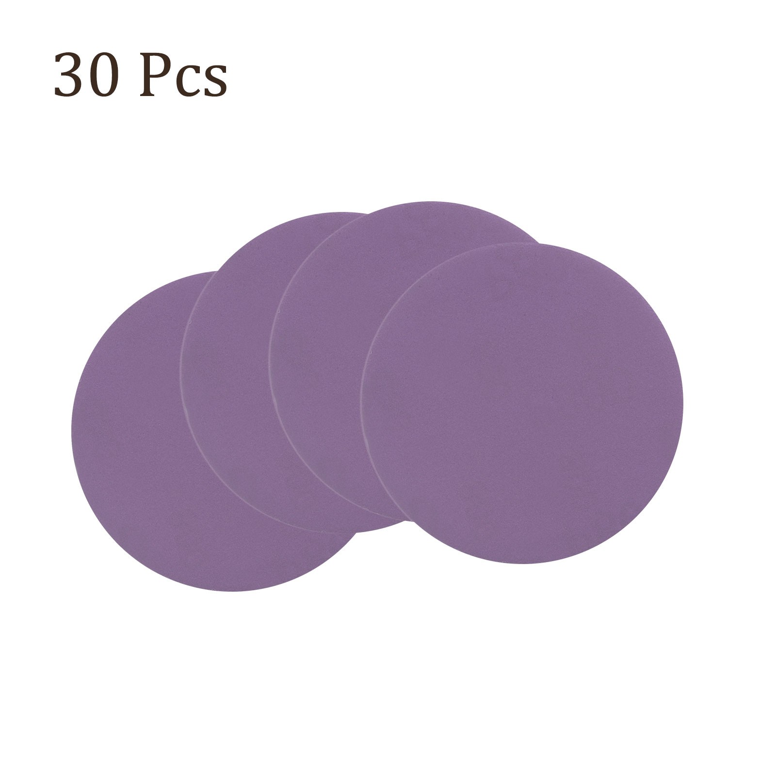30pcs Sanding Discs Hook & Loop Backing 3 Inch x 800 Grits Purple Sandpapers