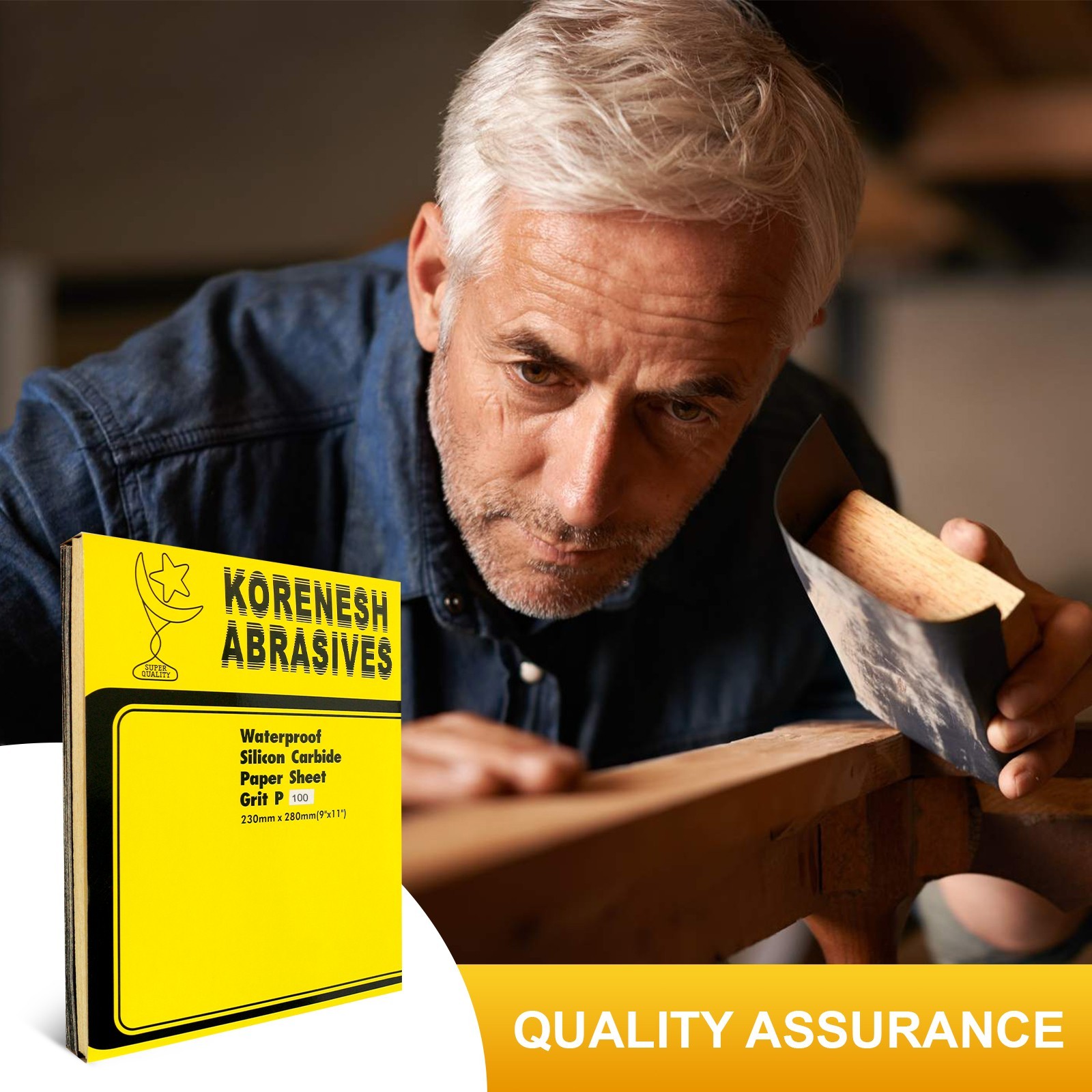 100Pc 9×11″ 320 Grit Wet Dry Sandpaper Silicon Carbide Sanding Paper Polishing