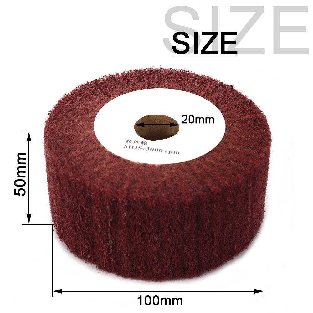 Nylon Fiber Flap Polishing Buffing Wheel Abrasive Metal Grinding Tools F Copper