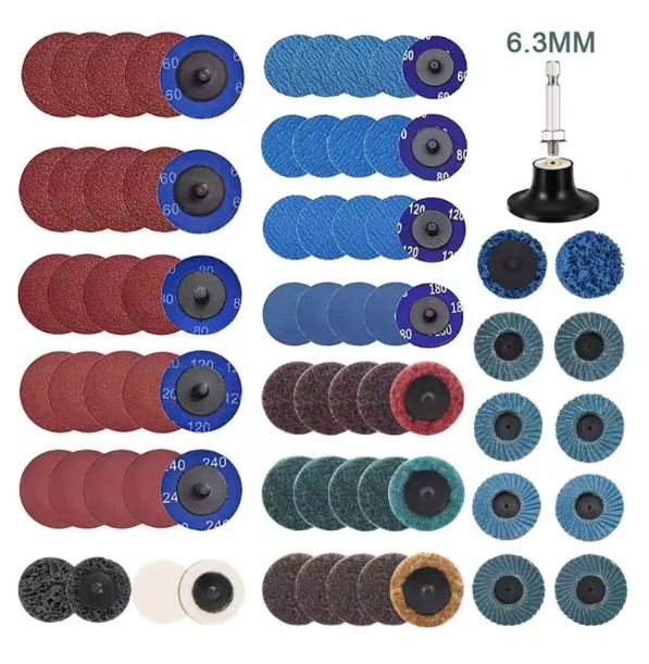 SIFANG 2 Inch R-type Abrasive Disc Sanding Disc Roll Lock Surface Pad