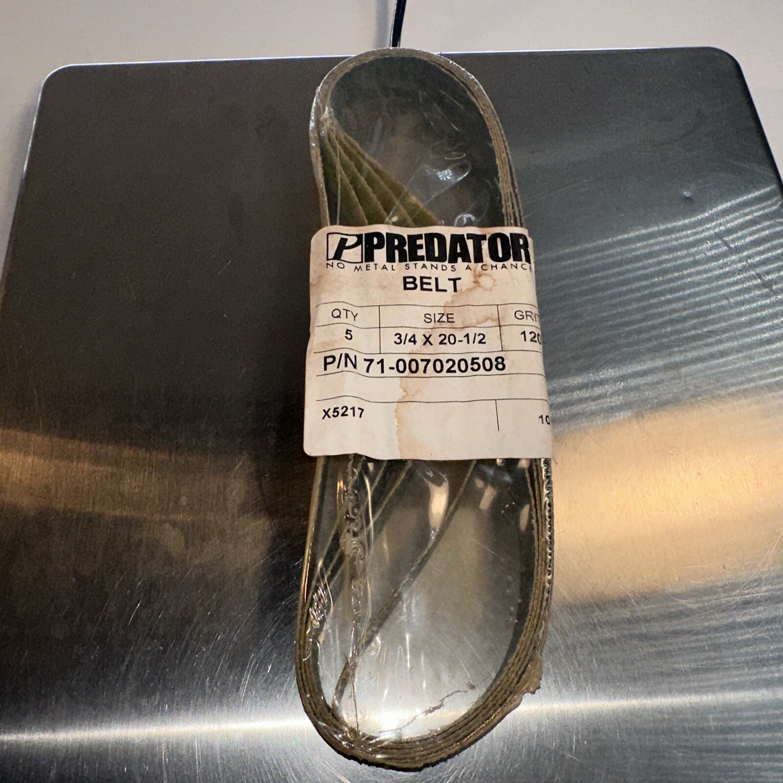 3/4 X 20 1/2 Inch 180 Grit Air Sanding Belts, 10 Pack Predator