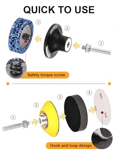 221 Pcs 2 in Die Grinder Sanding Discs Kit for Drill, Dremel, M12