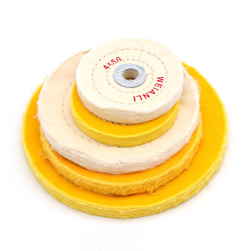 2″- 8″ Spiral Stitched Cotton Buffing Polishing Wheel Mop 50 Layer Bench Grinder