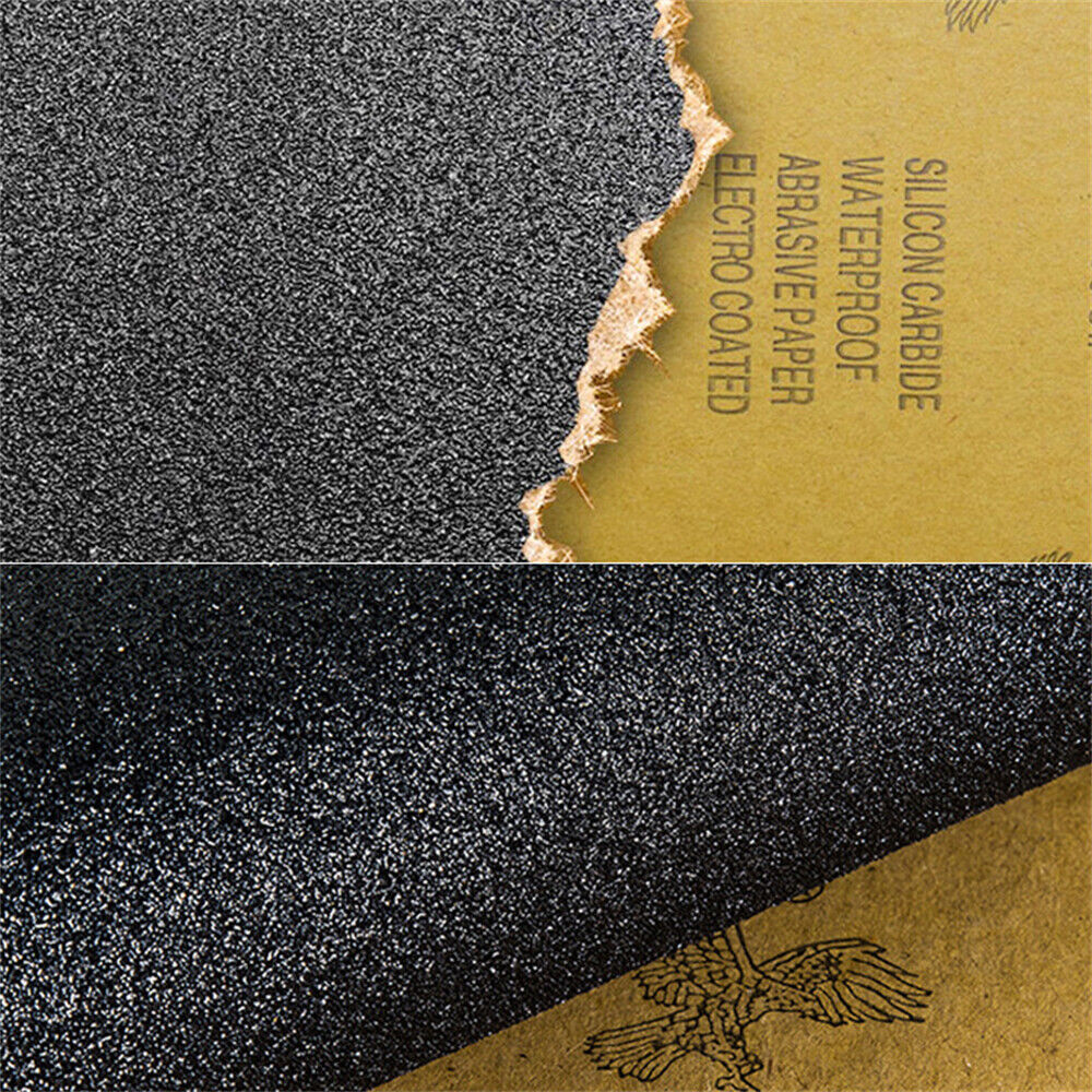 10x Wet and Dry Sandpaper Waterproof Abrasive Sanding Paper Sheets 60-2000 Grit