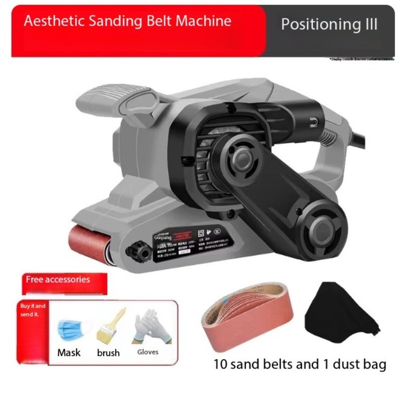 Handheld Belt Sander Compact Bench-Top Woodworking Sander Surface Sander