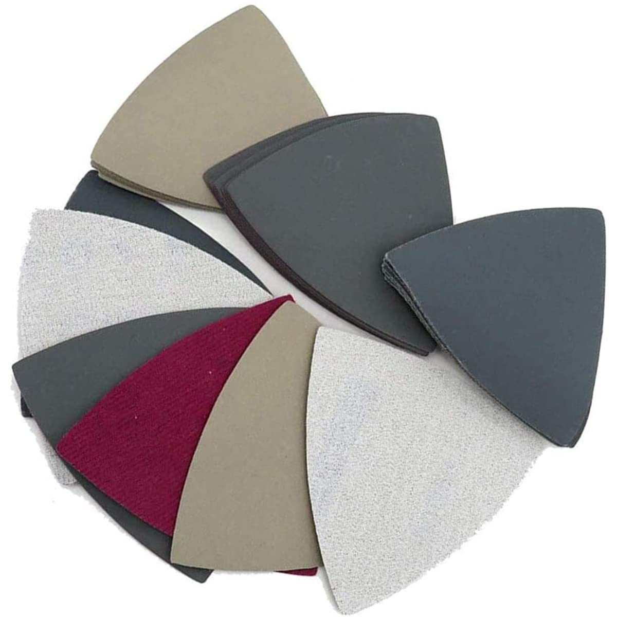 20 Pack 800 Grit Triangle Sanding Paper 90mm Wet Dry for Metal Wood Plastic