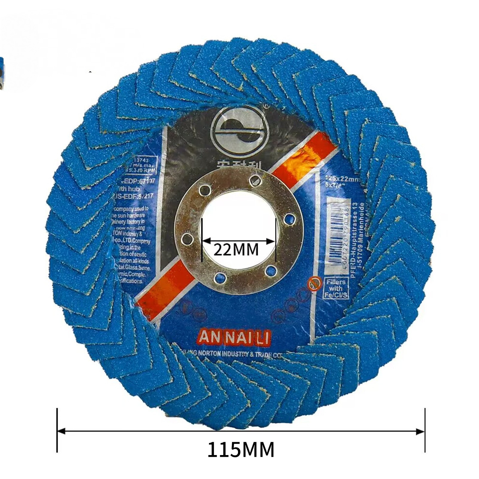 U-Shaped Flap Disc 4/4.5/5 Inch 60 Grit Angle Grinder Sanding Grinding Wheel