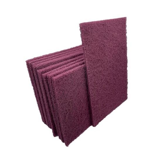 10-Pack: 6″ x 9″, Maroon – Very FIne, Non-Woven Hand Pad, Aluminum Oxide