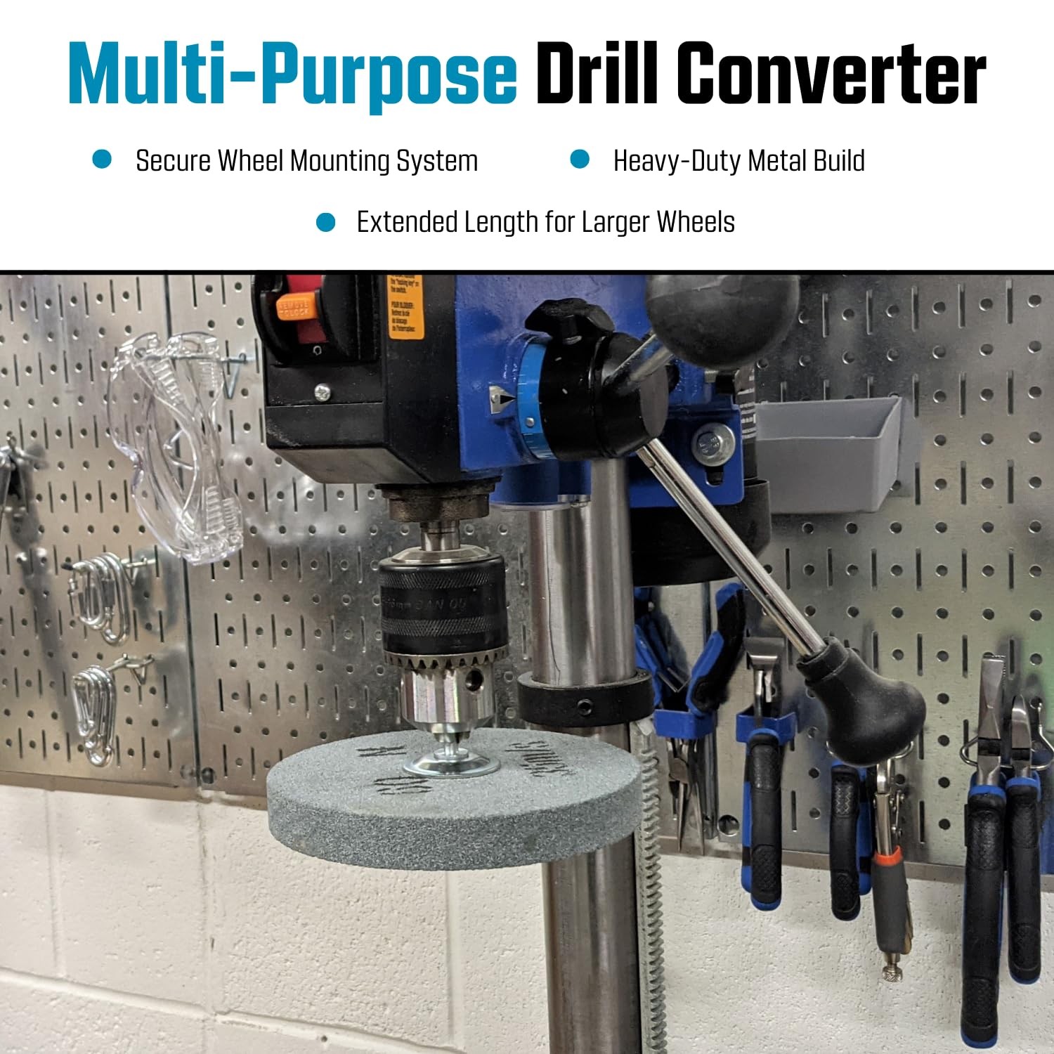 Drill Arbor Adapter Mandrel Buffing Grinding Wheels 1/2Inch Diameter Tool