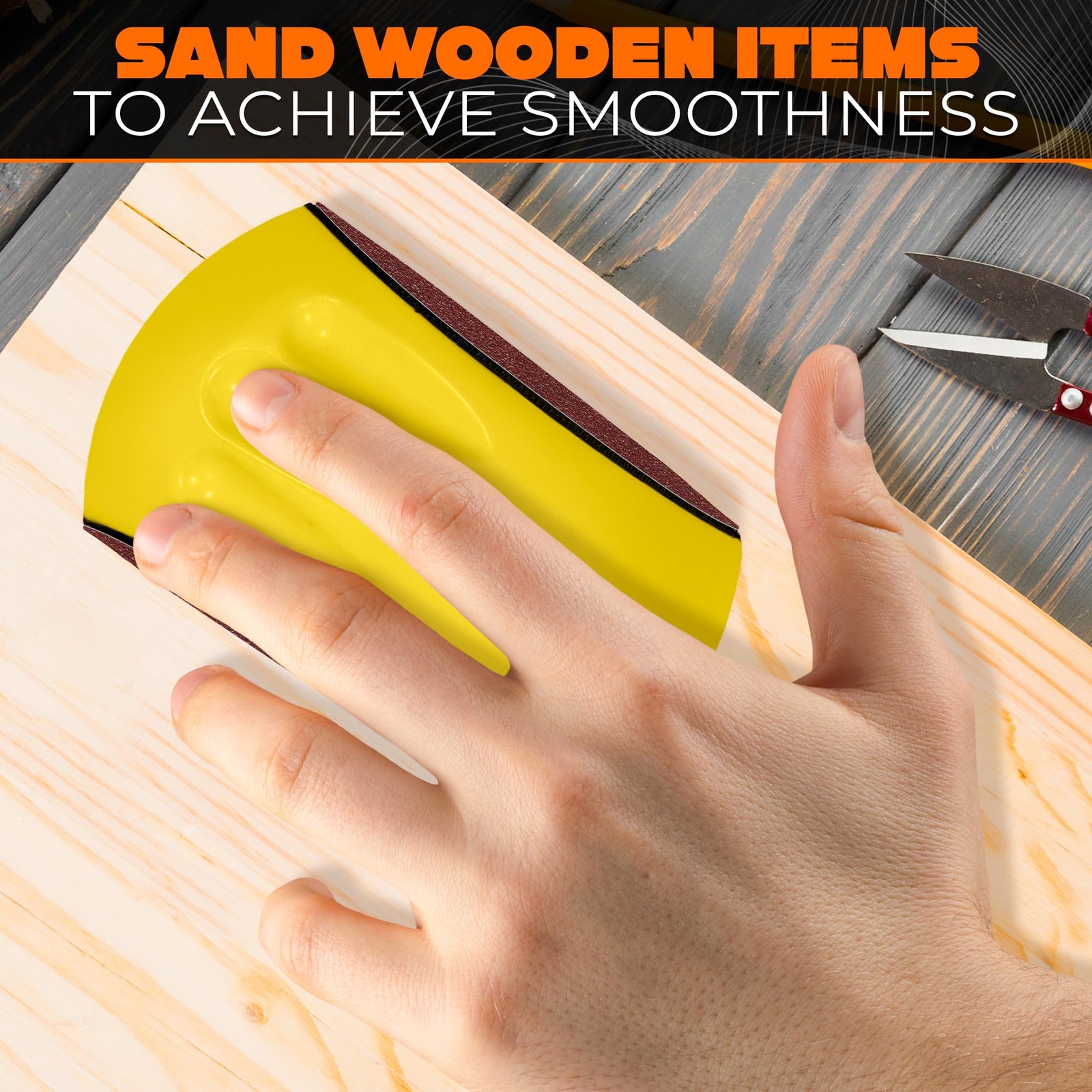 Mouse Sanding Blocks 2 PCS for Wood Auto Body Hand Woodworking Tool Sander