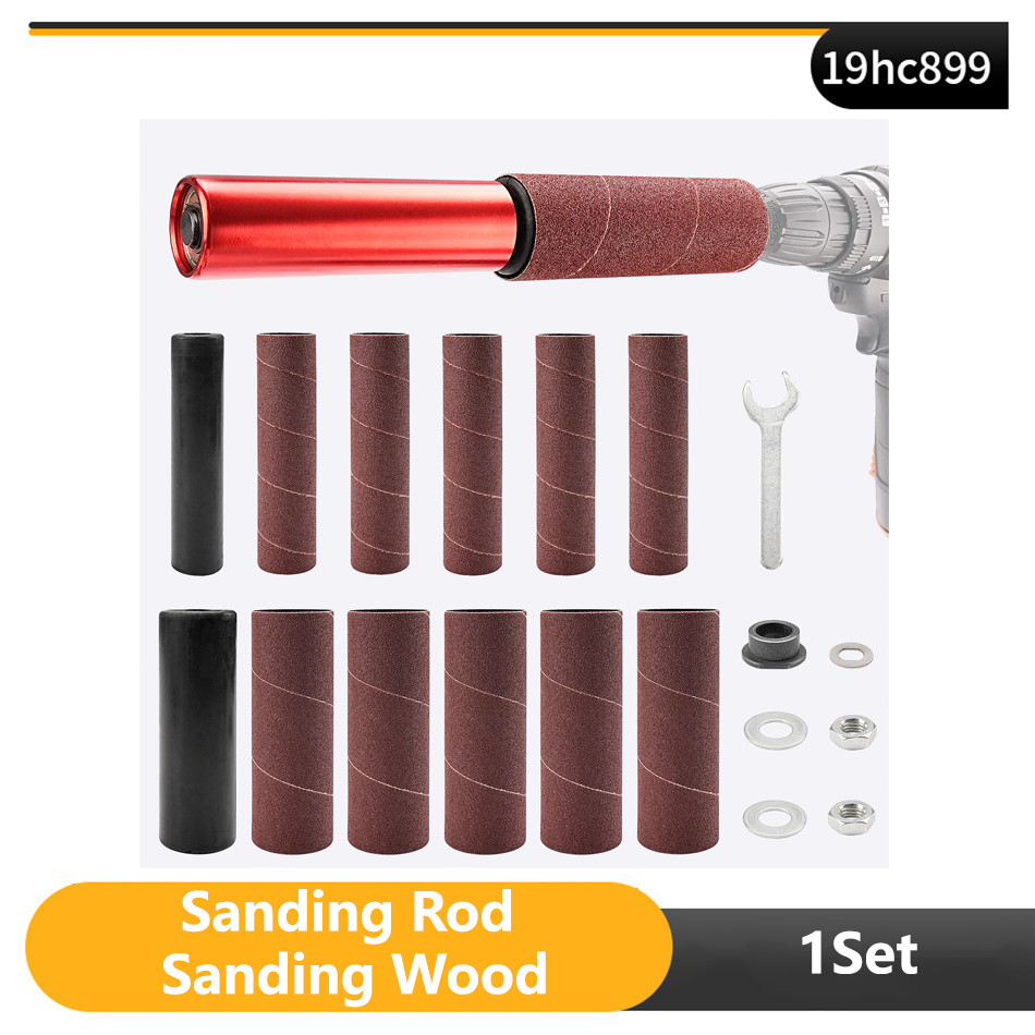 Drum Sander Set Metal Plastic Glass Stone Belt Sander Electric Drill Attachment