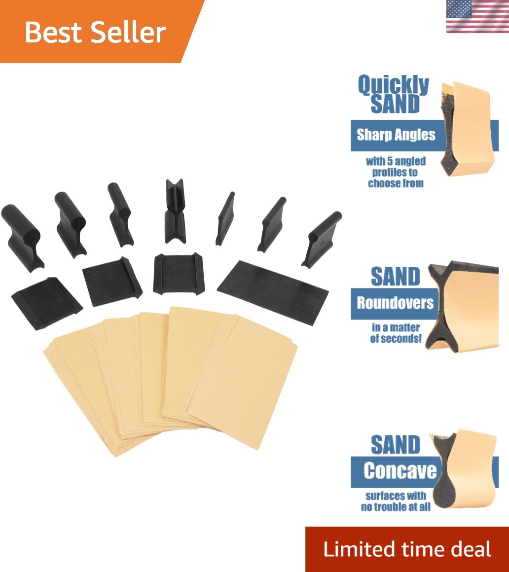 11-Piece Contour Sanding Tool Set for Convex & Concave Surfaces – Multi-Material