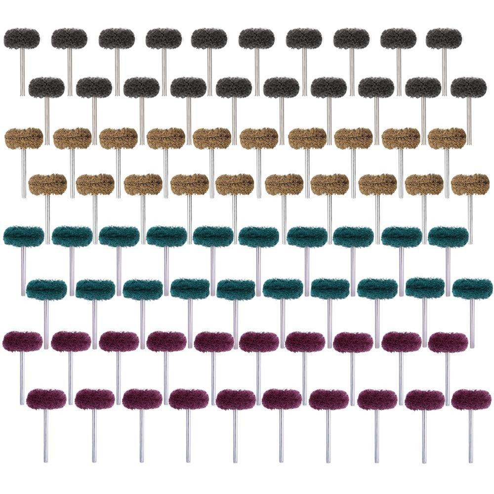 Abrasive Buffing Wheel Set 80pcs 25mm Grit Polishing Grinding Rotary Tool