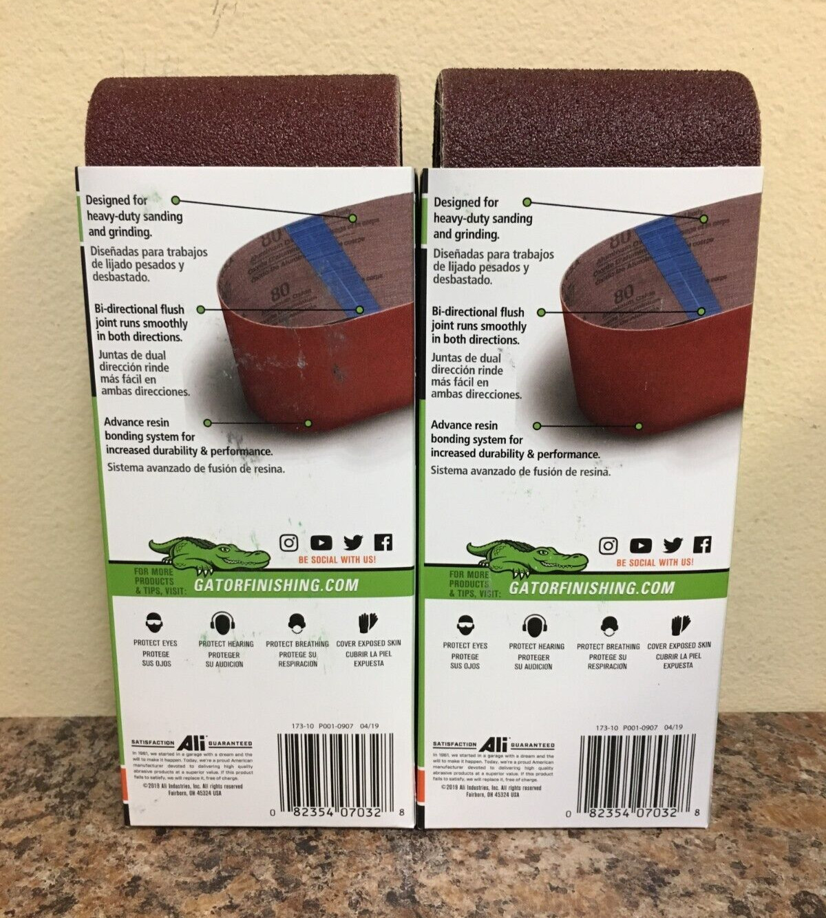 Gator 7032 3 in. X 18 in. Sanding Belts 80 Grit Medium 2 Pks of 5 Pcs.