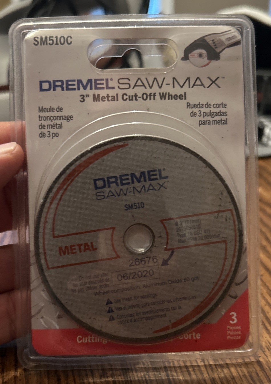 DREMEL Saw-Max 3” Metal Cut-Off Wheel Part #SM510C 3 Pack Aluminum Oxide SEALED