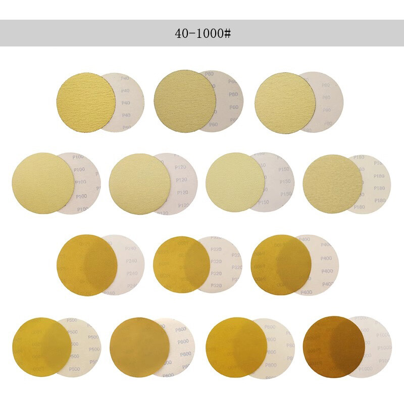 6 Inch 150mm Yellow Sanding Discs Hook and Loop Sandpaper Pads Grit 40 – 800