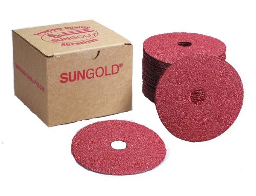 Sungold Abrasives 17304 7″ X 7/8″ Center Hole 50 Grit Aluminum Oxide Fiber…