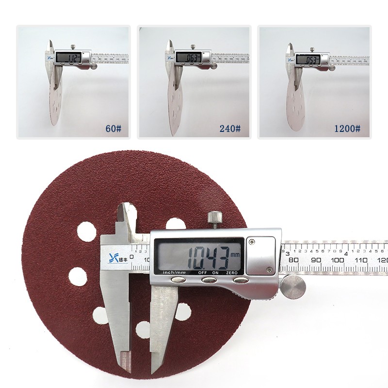 125mm 225mm Red Sanding Discs Hook Loop Sandpaper Pads 8 Hole Grit 40 – 2000
