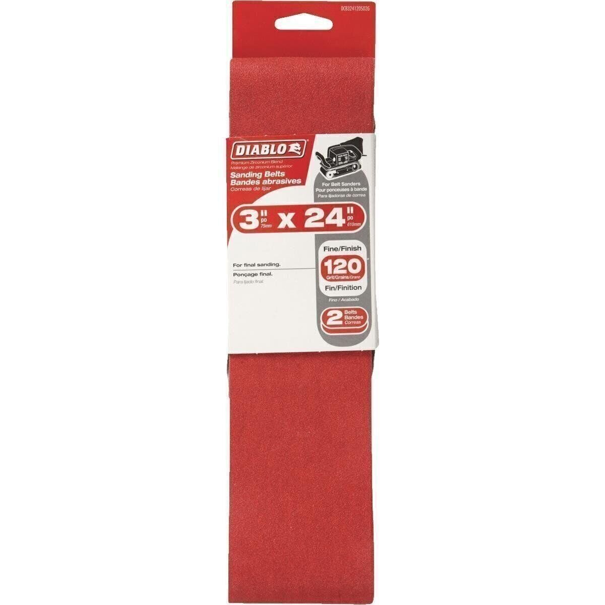 Diablo 2Pk 3X24 120G Sand Belt