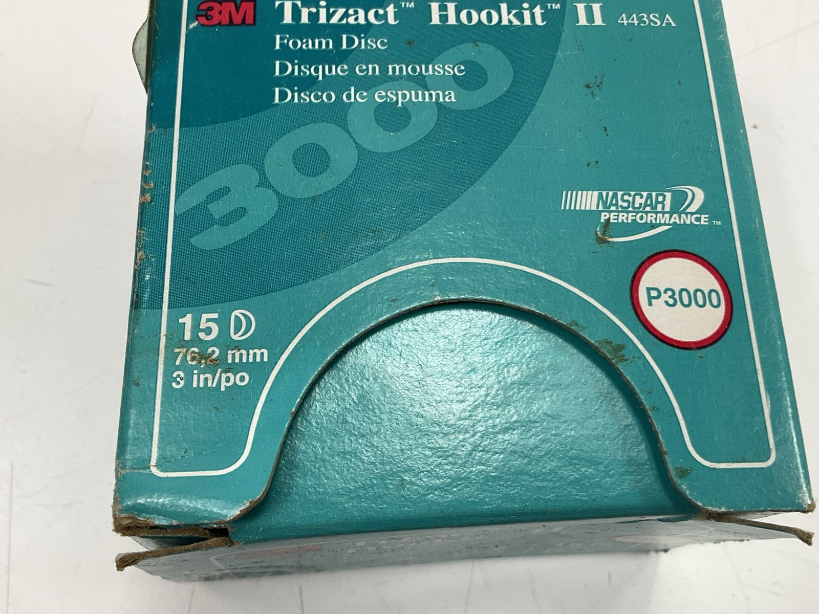 3M 02077 Trizact Hookit 3″ Foam Abrasive Disc 3000 Grit, 15 Pcs