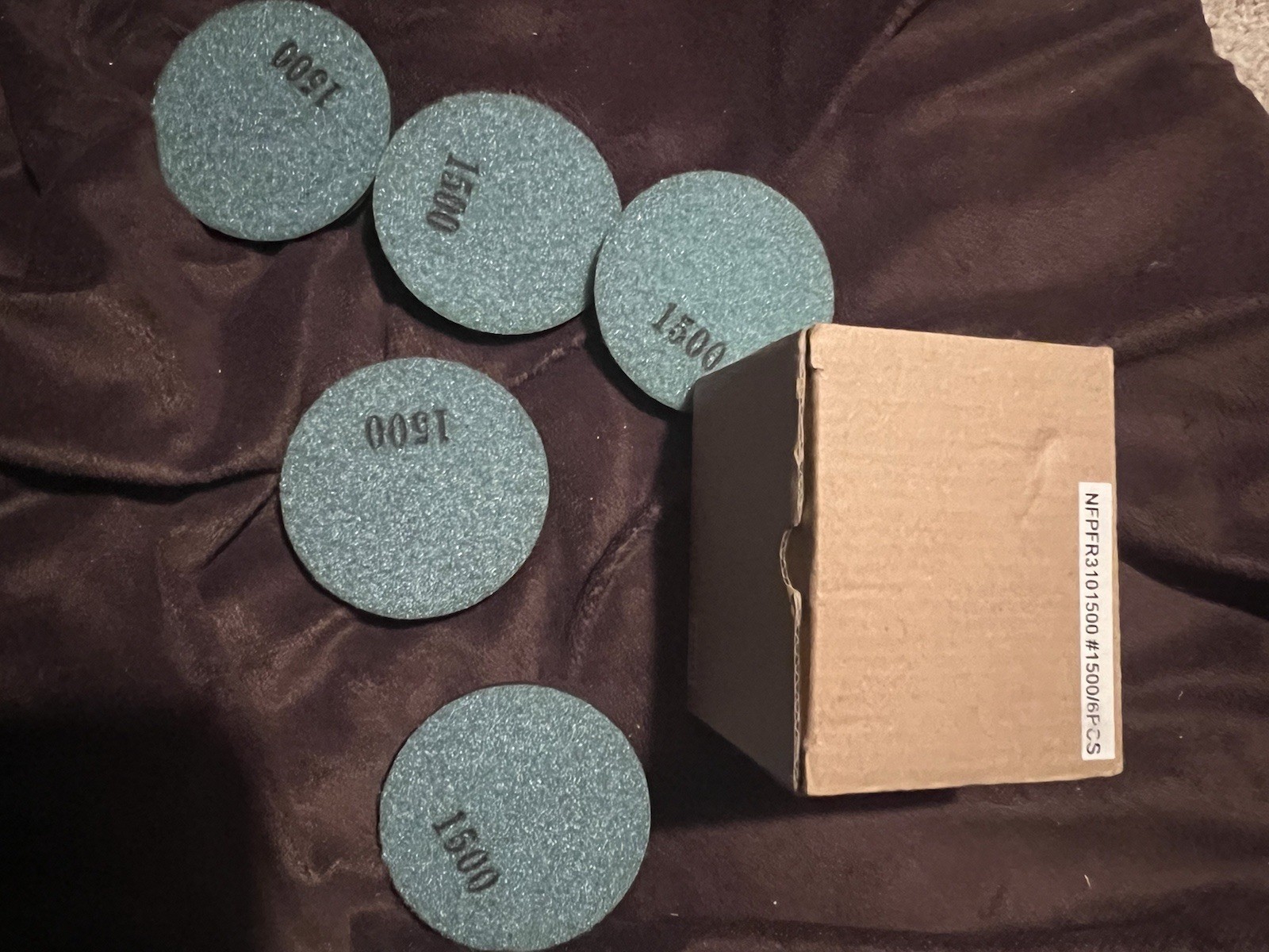 5x Diamond Polishing Pads 1500 Grit Concrete Marble Stone 2” / 3”